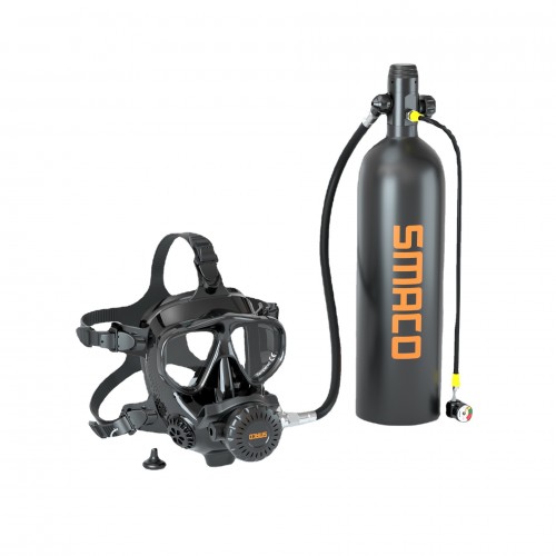 Silicone Full Face Diving Mirror Mask Black